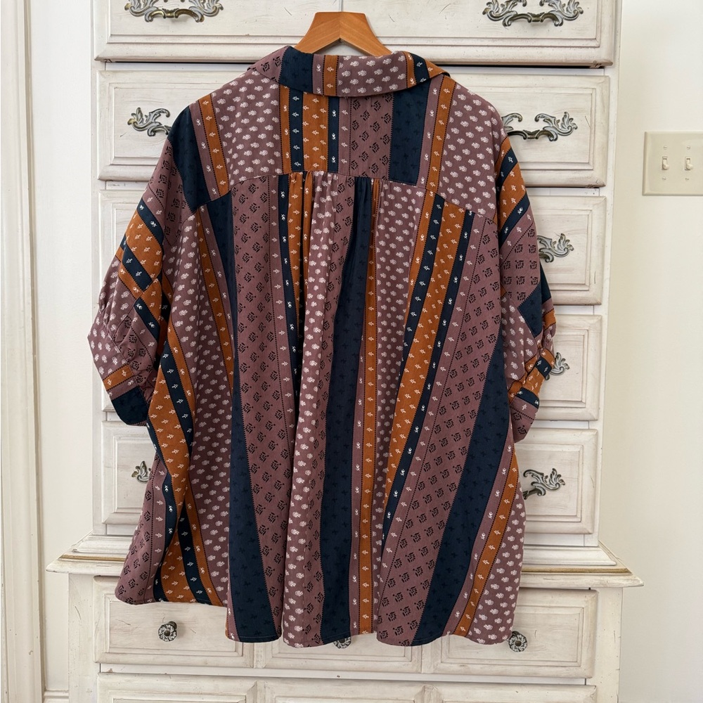 Vici Boho Patchwork Blouse Top - image 3